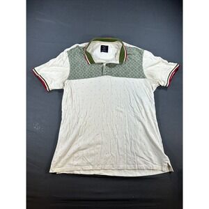 Turtle white and green short-sleeve cotton polo shirt Size 44